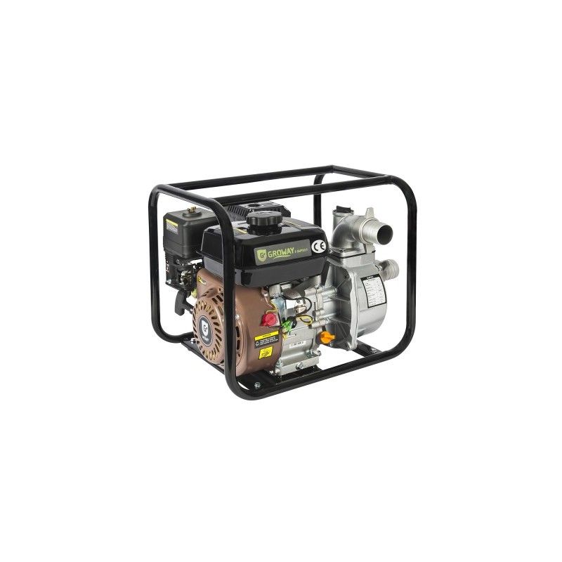 Motobomba de gasolina Groway 6,5cv 196cc. Autoaspirante