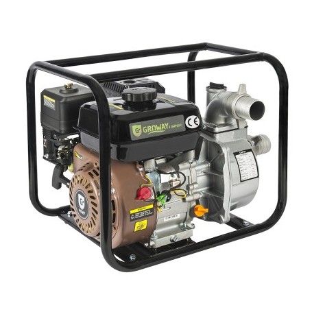 Motobomba de gasolina Groway 6,5cv 196cc. Autoaspirante
