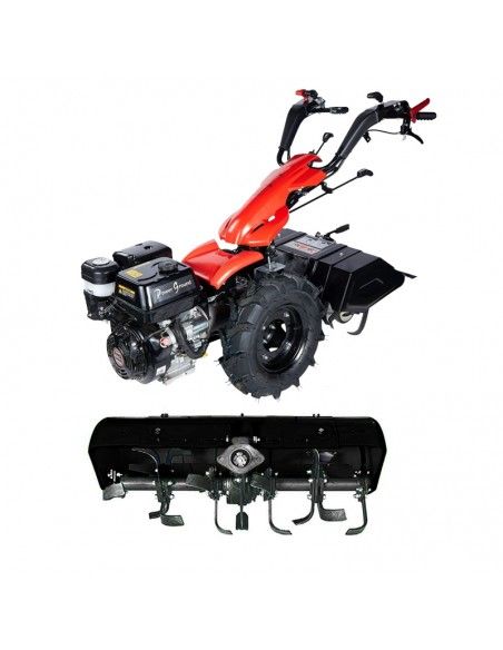 Motocultor Profesional Gasolina 420cc 13cv Arranque Eléctrico con Rotavator 80cm - PowerGround